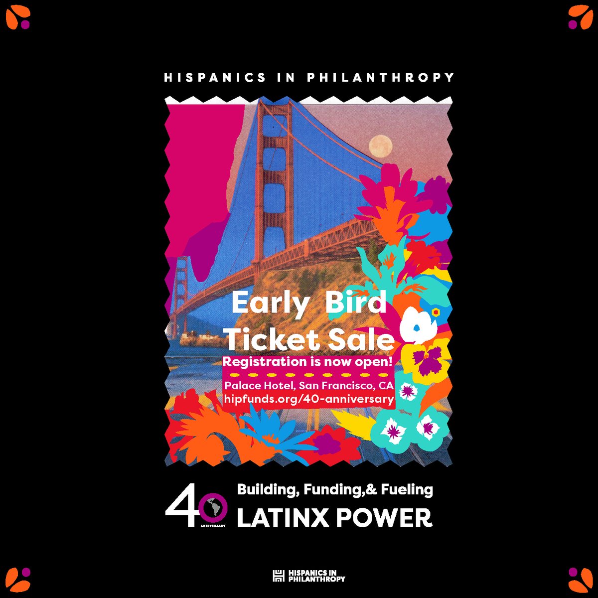 BeHIPGive's tweet photo. GET YOUR TICKETS TODAY❗️
We are excited to announce that we are coming back to the Bay Area where HIP first started! 

Join us as we celebrate 40 years of “Building, Funding, &amp; Fueling Latinx Power” during our annual Leadership Conference.  Register 👇
https://t.co/bg1Q7Qa4Bm https://t.co/0MZk7e3CvV