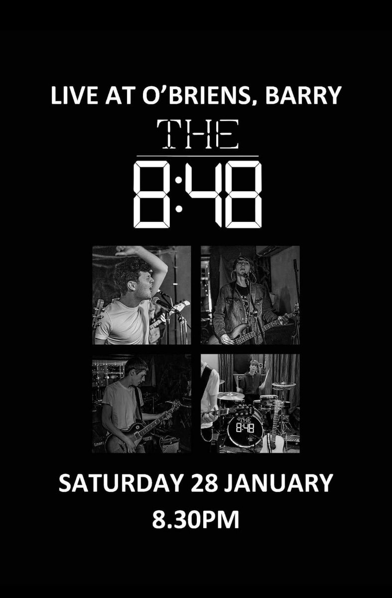 Looking forward to a return visit to O'Briens in Barry on 28th January. #the8_48  #rockband #rockmusic #livegig #livemusic #liveband #originalsongsandmusic #unsignedband #unsignedartist #lovethevale #southwalesmusic #southwalesmusicscene #southwalesband