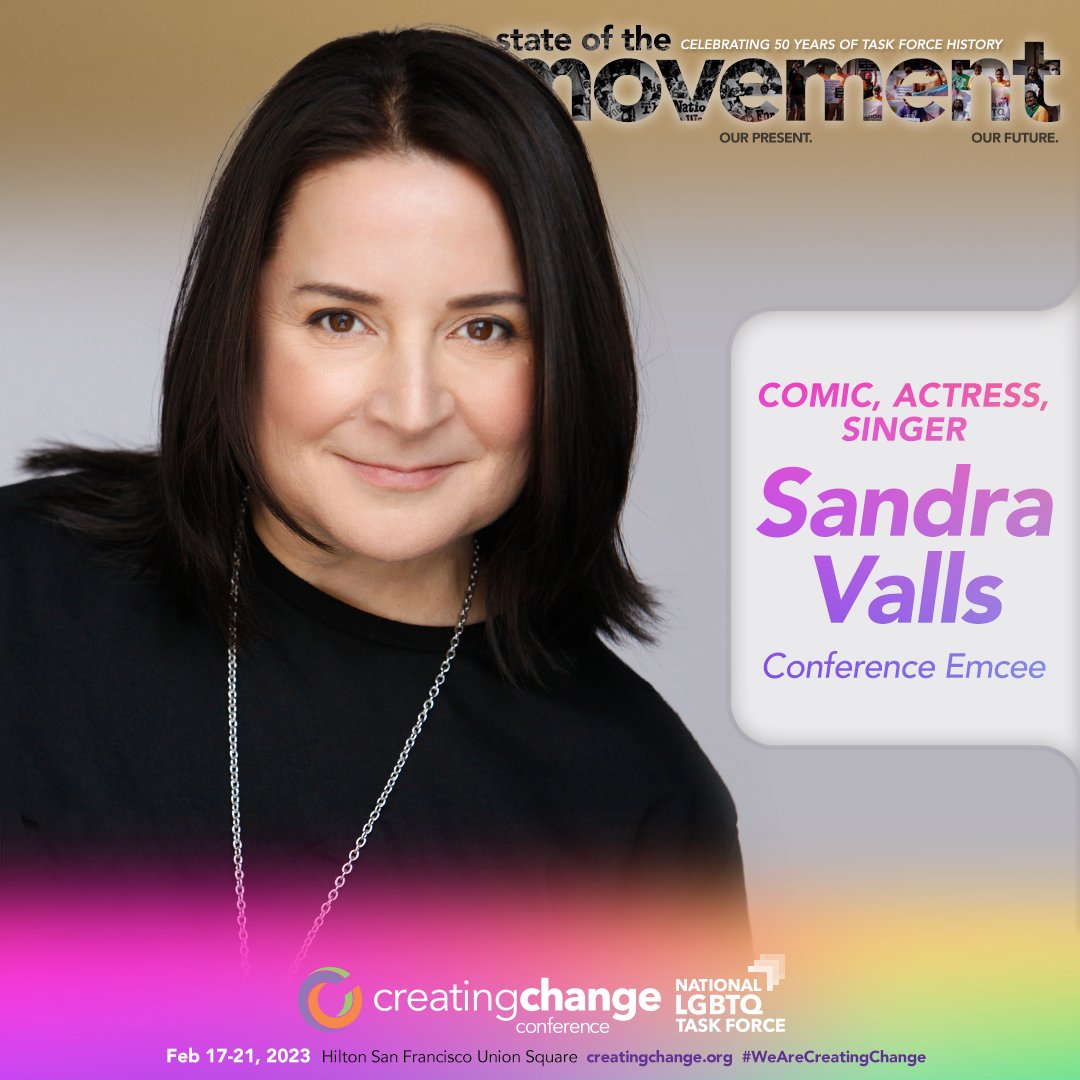 Who said you can’t laugh while learning from other #LGBTQActivists? 😂 That is what comic, actor, singer, SANDRA VALLS (@sandravalls), will be sure to bring as the conference’s host and emcee! 

🟣 Read the thread and tell us if you’ve laughed with her before. 🧵 1/4