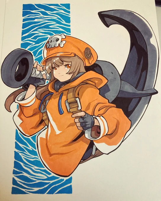 May from #guiltygearstrive. Traditional #copicmarker commission in `21 #edwinhuang #videoganeart #animeart 