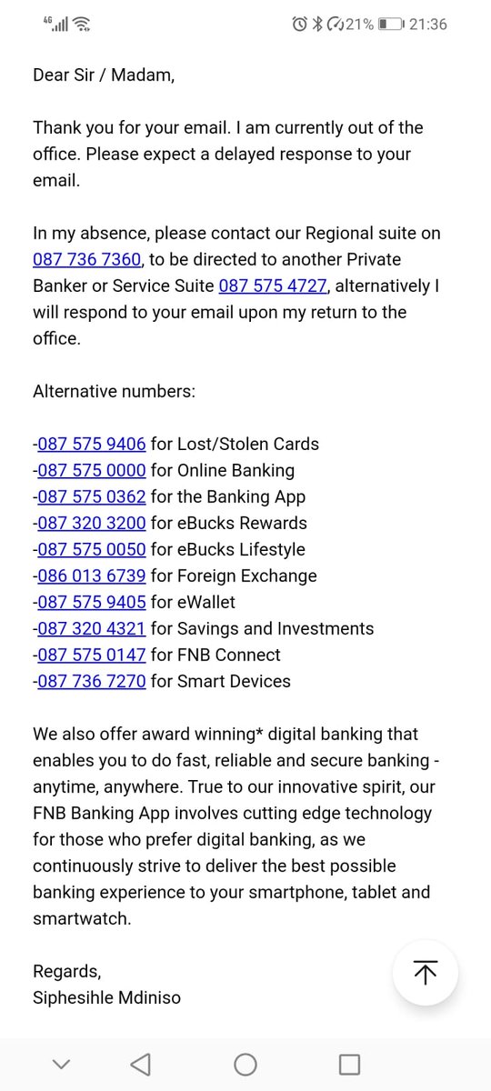 I'll fully acknowledge that it was my own fault for falling for <a href="/FNBSA/">FNB South Africa</a>'s "Private Clients" package in the first place, but the "Couldn't Care Less" bar has just been raised substantially...