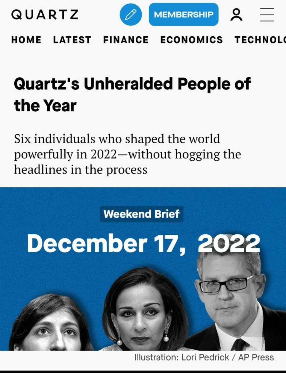ShafiqSolangi's tweet photo. Nov 2022: The FT's 25 most influential women of 2022
Dec 2022: Quartz's Unheralded People of the year.
Jan 2023: Forbes 50 Over 50: Asia 2023
February 2023: ?
#SherryRehman https://t.co/q1L8k3Vmn3