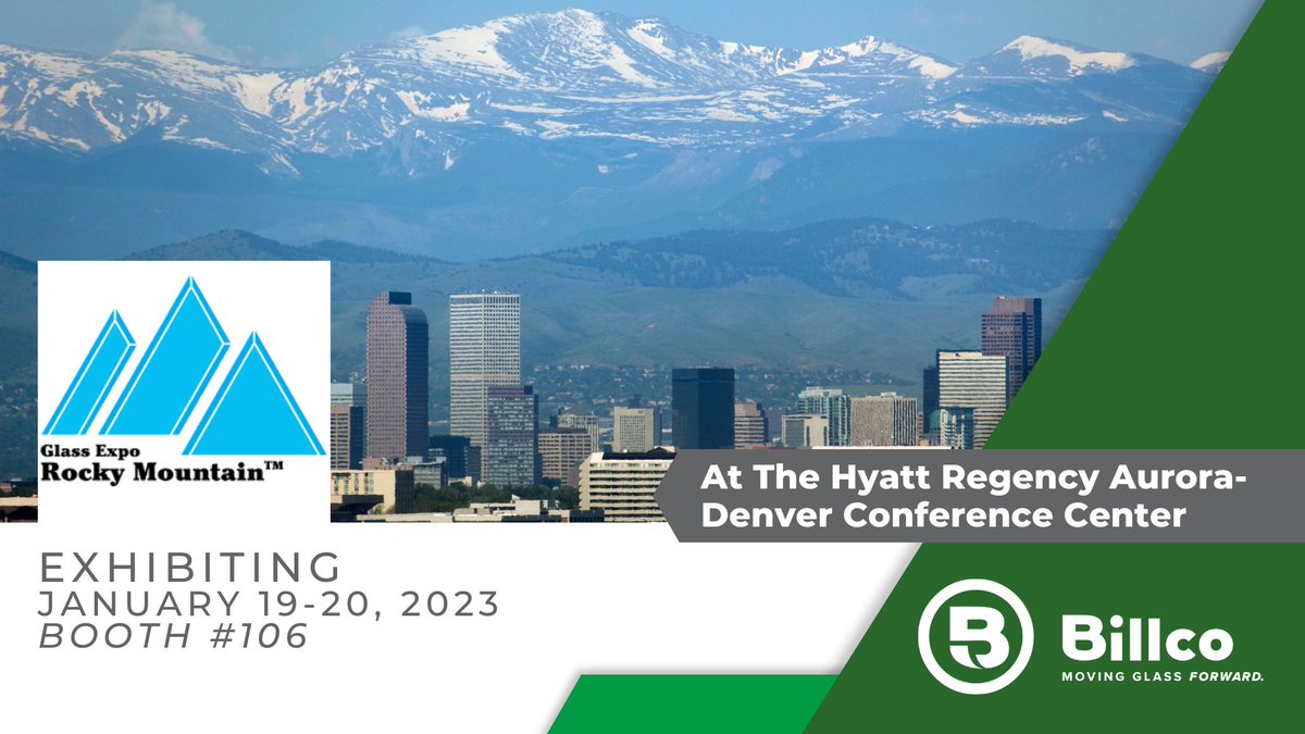 BillcoMfg's tweet photo. Only one week until Glass Expo Rocky Mountain™! 

You can find our Solution Specialist, Tracy Rogers, at booth #106.  

Keep up to date with our events here: https://t.co/zlEluy0w7z https://t.co/1Zs8O0KlOq