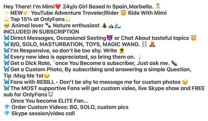 Hey there! How is Your day? 😈 Feeling bad? I can Help You with that.. 💕 Follow me @OnlyFans Boo❤️  #MimiBoom<a href="/tag/homemade"class="tags"><span>#homemade</span></a><a href="/tag/onlyfans"class="tags"><span>#onlyfans</span></a><a href="/tag/mimiboom"class="tags"><span>#mimiboom</span></a>
