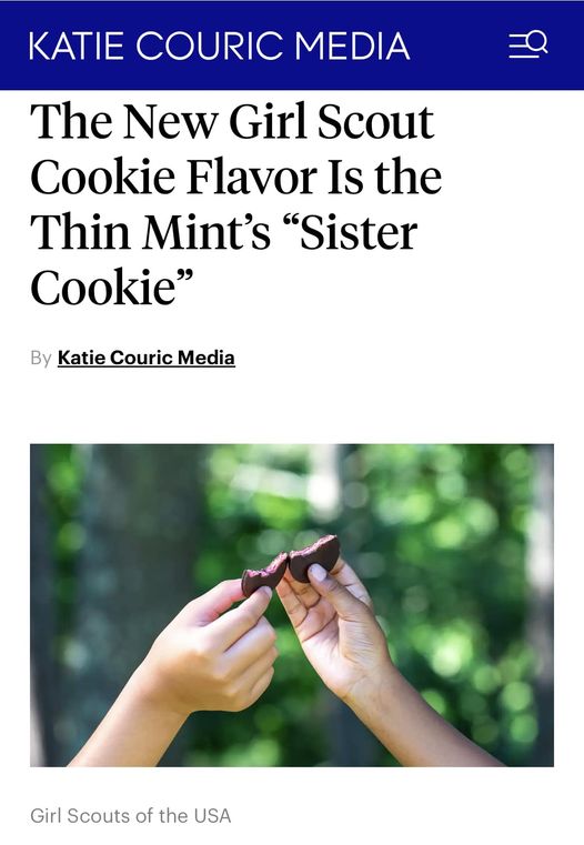 Thank you the shoutout @kaitecouric! we are excited cookie season is upon us! katiecouric.com/health/food-an…