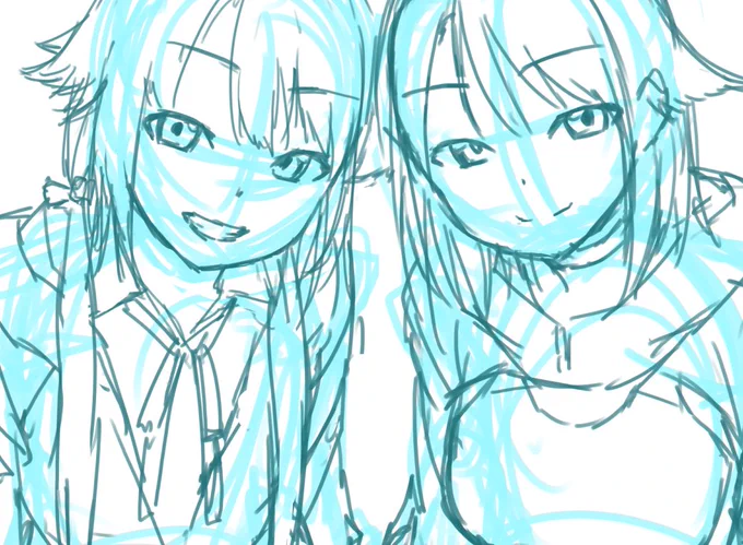 10周年絵、8年ぶりに初期ナナちゃんを描くということで周年らしさを演出していく 