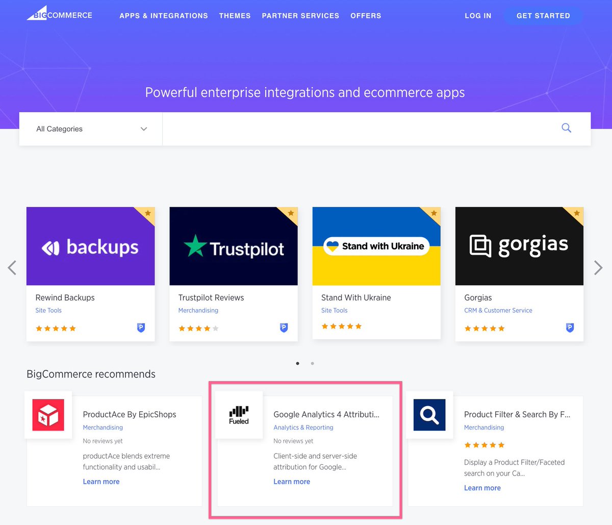 Boom! Fueled landed at the top of BigCommerce's recommended apps list on their Marketplace this week!