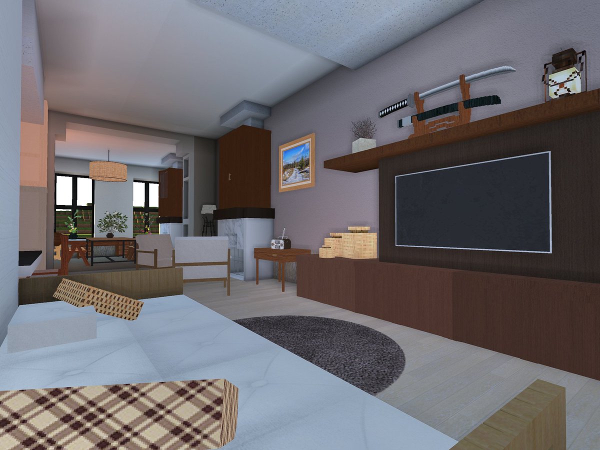 Interior made with the <a href="/amberstone_fr/">Amberstone</a>  texturepack
Made in /warp Ardenes