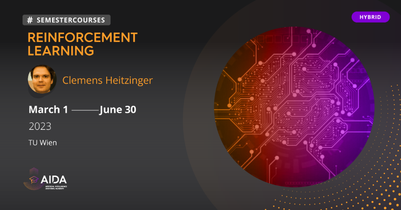 AIDAdocAcademy's tweet photo. 📢 Starting 🔜 an @AIDAdocAcademy #semestercourse for postgraduate students on “Reinforcement Learning” hosted by the @tu_wien
🗓️ March 1st to June 30, 2023
Do not miss this opportunity, enroll now!
👉https://t.co/Stufdn2AmG