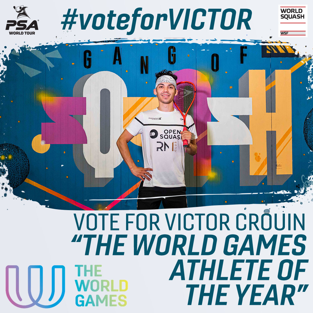 WorldSquash's tweet photo. Keep going Victor! 💪
@VCrouin's still in the hunt for a place in the final of the Athlete of the Year award!
You can vote every 24 hours here 👇
https://t.co/gyy207hwHX
Round 1 ends 22 January
#voteforvictor @FFSquash https://t.co/36nX4FTrsV
