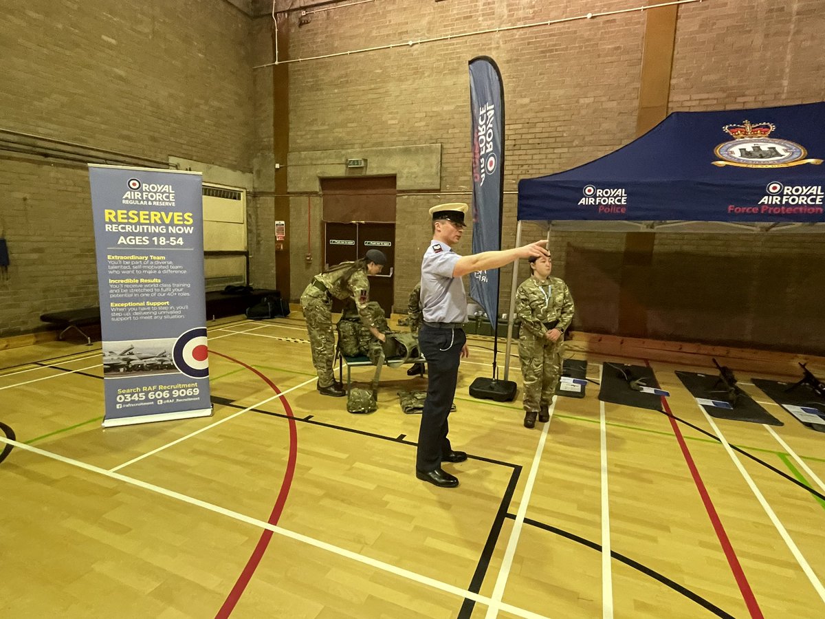 The Sqn Recruitment & Engagement Team have been undertaking visits to @SLCek to showcase the role which the Security & Resilience Trades plays in supporting the Royal Air Force in operations at home or around the world. #GinYeDaur @RAF_Regiment @RAF__Police @RAFinScotland