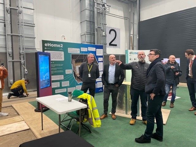 CaseyCompanies's tweet photo. Today we were at the launch of @energy_house2 to showcase the “Peoples Pod”. We have worked with our partners @AEWarchitects &amp; @Emmaus_Salford to convert redundant site cabins into temporary accommodation for the homeless. 

#improvinglives #energyhouse #collaboration #teamwork https://t.co/DU1E95DoMp