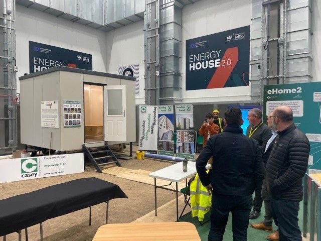 Today we were at the launch of @energy_house2 to showcase the “Peoples Pod”. We have worked with our partners @AEWarchitects &amp; <a href="/Emmaus_Salford/">Emmaus Salford</a> to convert redundant site cabins into temporary accommodation for the homeless. 

#improvinglives #energyhouse #collaboration #teamwork