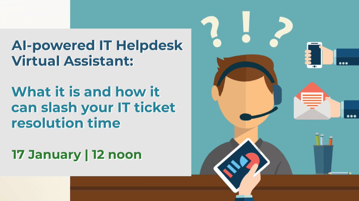 EnterpriseRPA's tweet photo. AI-powered chatbot can be integrated in different channels to converse with end users as well as perform tasks such as:
✅FAQ support
✅Employee self-service
✅Password management
✅Equipment management
Join our webinar and get to know more - https://t.co/DZUrgtahry https://t.co/Ceoz5j2mh5