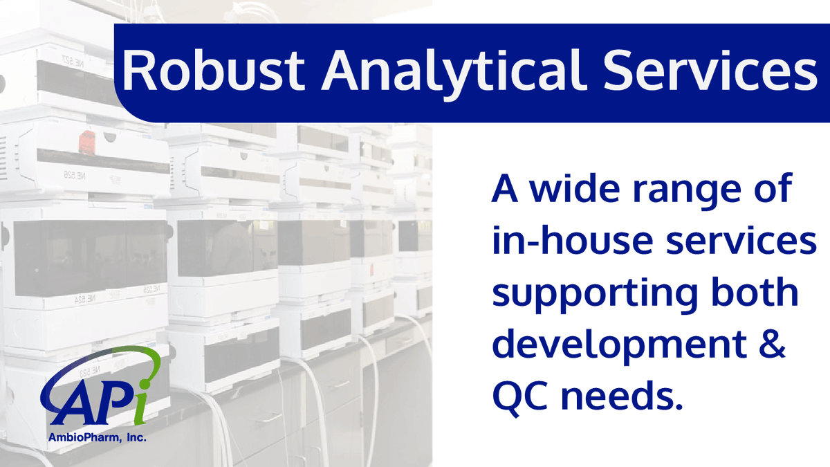 AmbioPharmInc's tweet image. Along with #peptidemanufacturing, AmbioPharm offers a robust range of analytical services for pre-clinical, clinical, and commercial #peptide projects, including #analyticalmethod development and validation. 
ambiopharm.com/peptides-produ… 
#QC  #peptidesynthesis #drugdevelopment