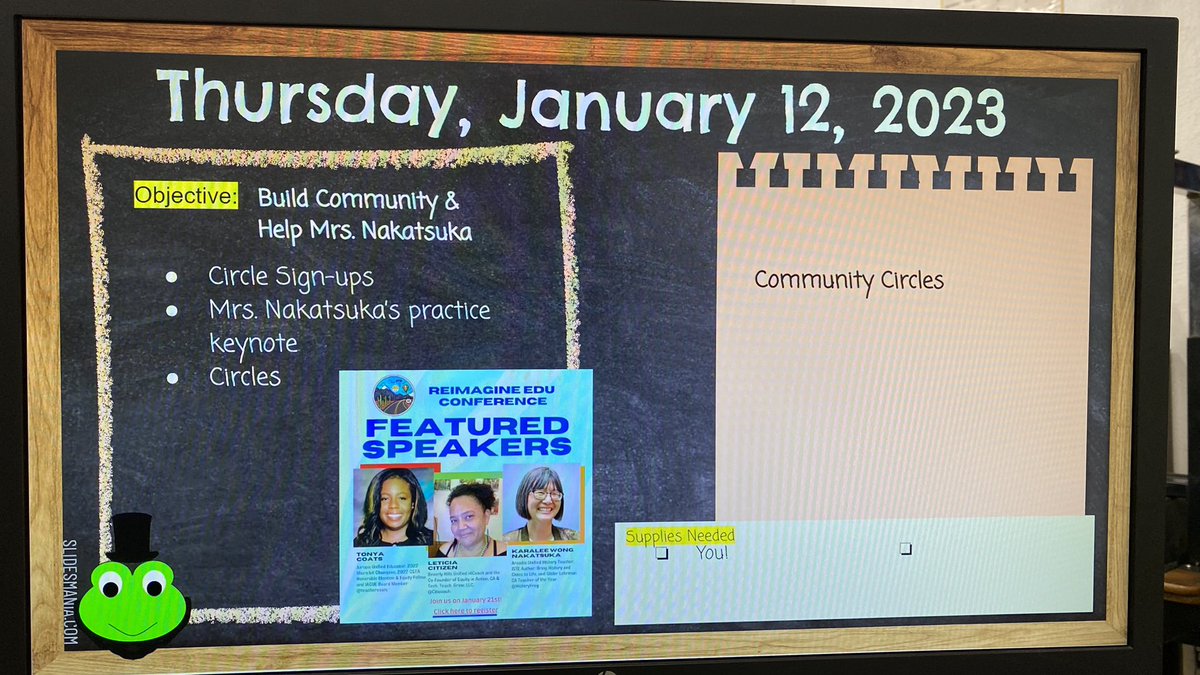 HistoryFrog's tweet photo. I canβt encourage my students to be brave and to use their voices if I donβt model it myself. So today I will share my IACUE #ReimagineEDU #EdTechTalk π¬ππ»#CommunityCircles #HistoryFrogClassπΈ #HistoryTadpoles @FirstAveMS @IACUE @LucyKirchh https://t.co/sAEAudR7sA