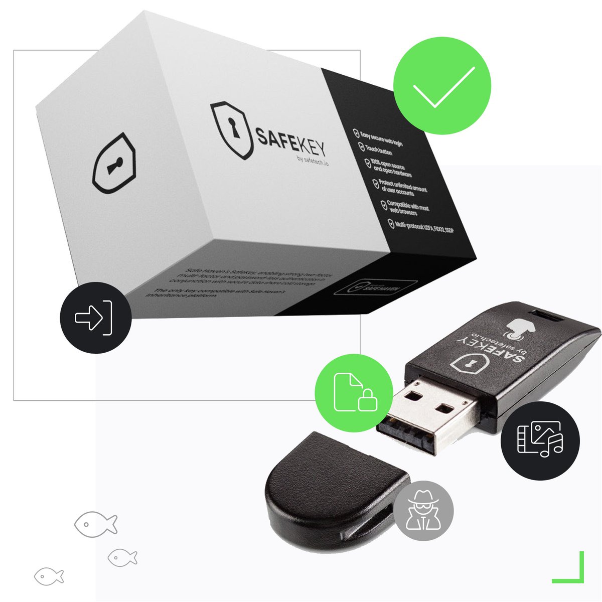 SafeKeyU2F's tweet image. ... thanks to #SSDP, the Secure Share Distribution Protocol built by @SafeTech_Labs, SafeKey Pro allows you to safely store shares of encrypted data backups &amp;amp; digital inheritance plans created via @Inheriti_com.

So what are your benefits here? 👇