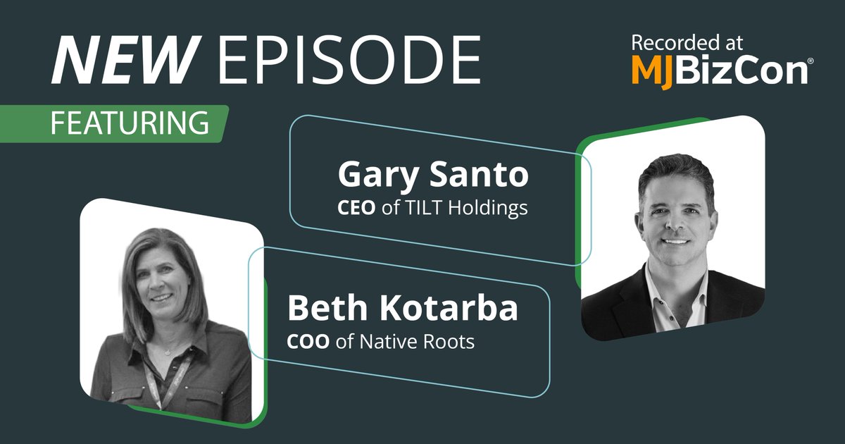 KCSAPodcastLabs's tweet photo. Listen in as we connect with @GFSanto, CEO of @TILT_Holdings, and Beth Kotarba, COO of @NativeRoots303, at #MJBizCon in Las Vegas. Here, we discuss the evolution of each of their businesses in the last year, what has them excited for 2023 and more: https://t.co/h8pXxq5uLH https://t.co/vDDy6NrPCd