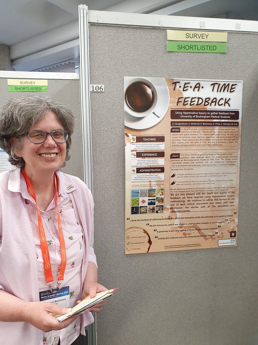 Karen Blackmore presenting our shortlisted  Appreciative Inquiry feedback project for <a href="/UoB_medic/">University of Buckingham Medical School</a> students <a href="/BucksHealthcare/">Buckinghamshire Healthcare NHS Trust</a> at <a href="/AAGBI/">AoA</a> #WSM2023. <a href="/NMacdonaldBHT/">Neil Macdonald</a> <a href="/BHTUGMedEd/">BHT Undergraduate Medical Education</a> <a href="/BHTMedEd/">BHT Med Ed</a> <a href="/BHTQI/">BHTQI</a>