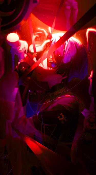 #絵を彩度100にすると超派手 ギラギラでした 