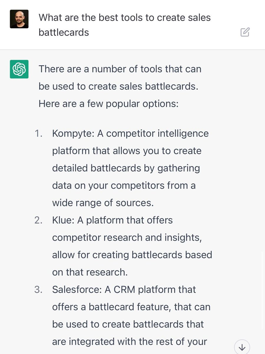 kompyte's tweet photo. Researching what the best tools were for creating sales battlecards and it turns out that the best tool for the job is...drumroll please...Kompyte! (Shocking I know). ๐
If you're in sales give us a try!
https://t.co/UUdHDdYiJ6
#salesenablement #salesbattlecards #kompyte https://t.co/Qv8yQ3d4kh