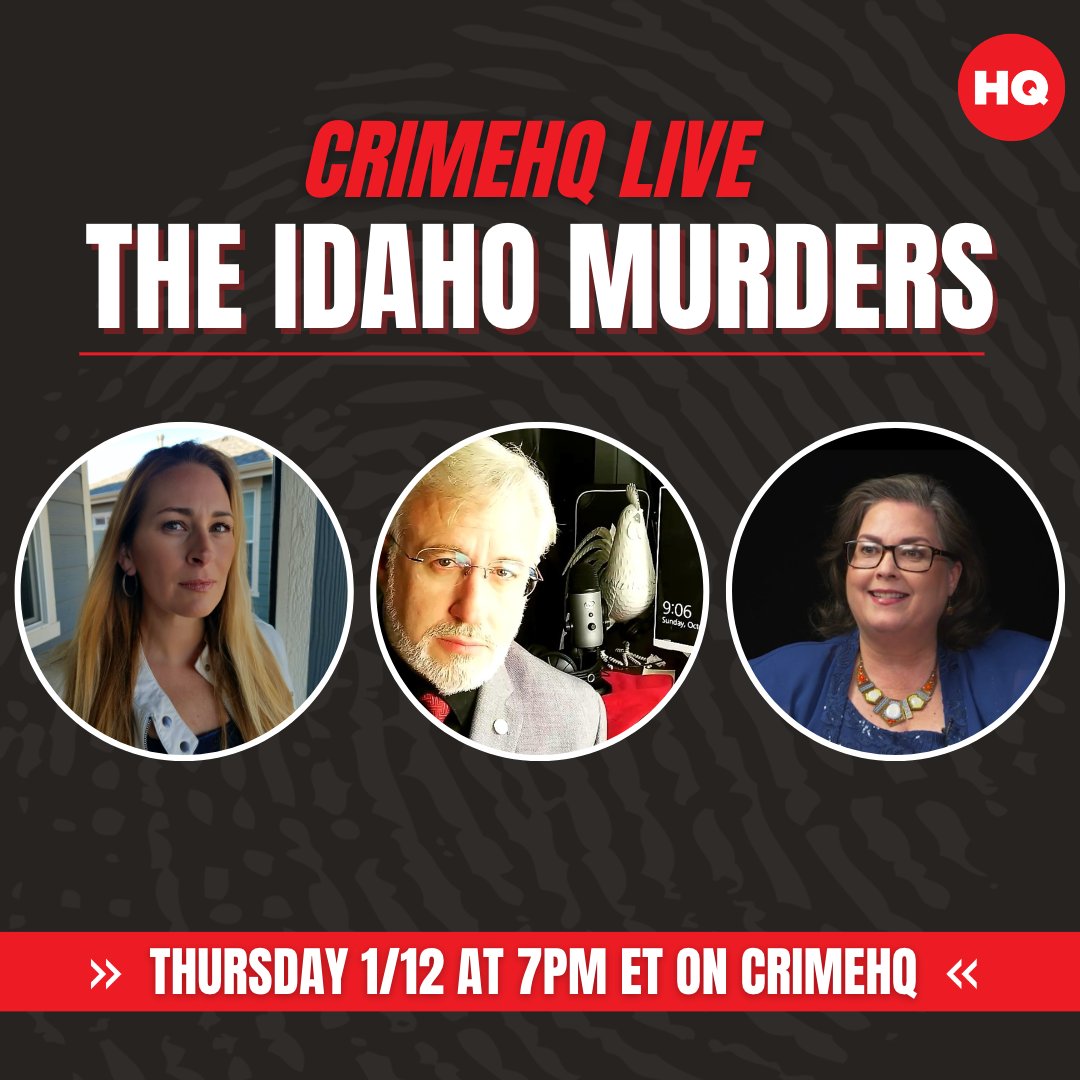 🚨LIVE Special Event: The Idaho Murders 🚨 Join @ColdCaseTips, @JosephScottMorg and Kelly McLear live on crimeHQ tonight at 7p ET. They'll cover everything we know so far, the recent arrest and the questions still left to be answered.➡️crimeHQ.com