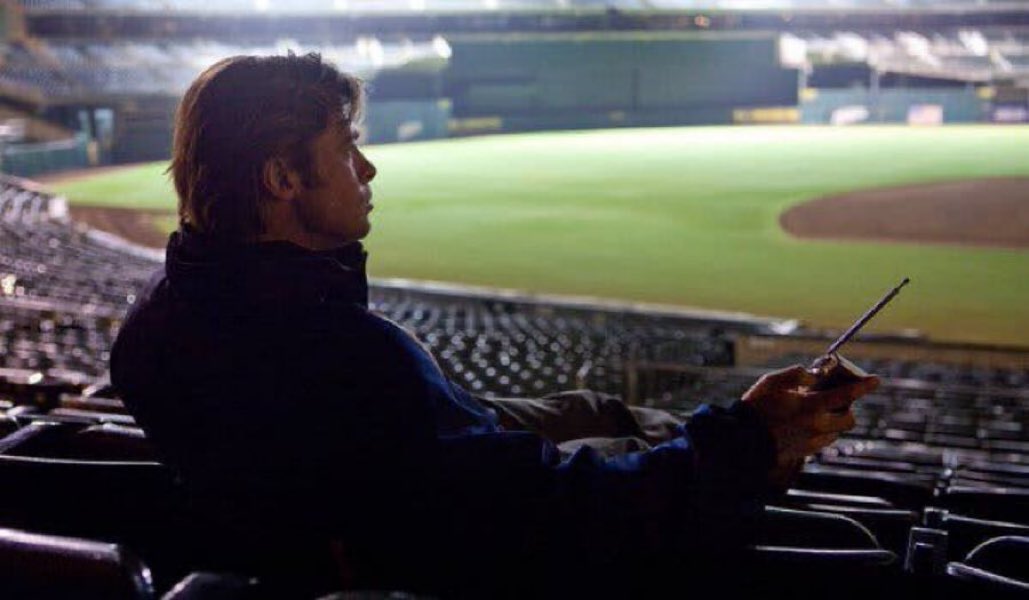 BaseballQuotes1's tweet photo. We're all told at some point in time that we can no longer play the children's game, we just don't know when that's gonna be. 

Some of us are told at eighteen, some of us are told at forty, but we're all told. -Moneyball https://t.co/BUNeHFvoAb