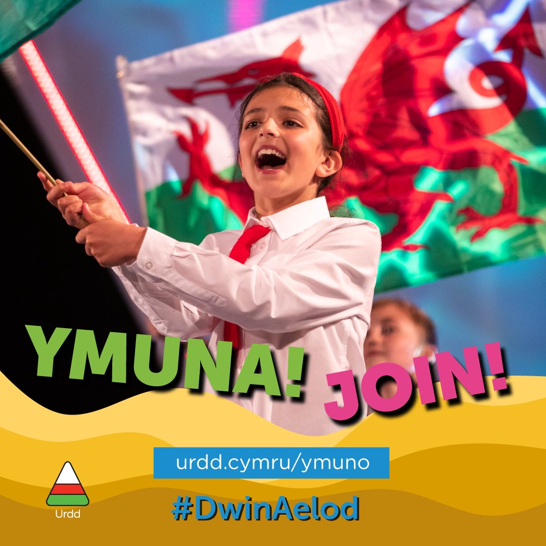 Urdd's tweet photo. Bwriadu cystadlu yn Eisteddfod yr Urdd Sir Gaerfyrddin eleni? Paid ag anghofio ymaelodi'n gyntaf!

With the Urdd Eisteddfod just a few months away, now's the perfect time to join the Urdd and register to compete!

👉 https://t.co/FYtV6RPxUg
👋 #DwinAelod https://t.co/8tv8vipGsT