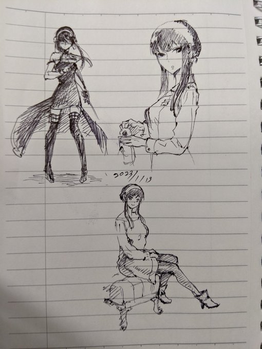 スパイファミリーがマイブーム カキカキ。 