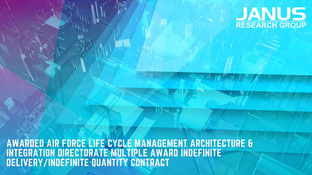 #JANUS has been awarded an IDIQ contract by the @AFLCMCofficial to perform #capabilitydevelopment, #systemsdevelopment & #syntheticenvironment development. We're looking forward to helping AFLCMC/XA meet their mission needs. For more info, please visit: bit.ly/3INJ3Gh