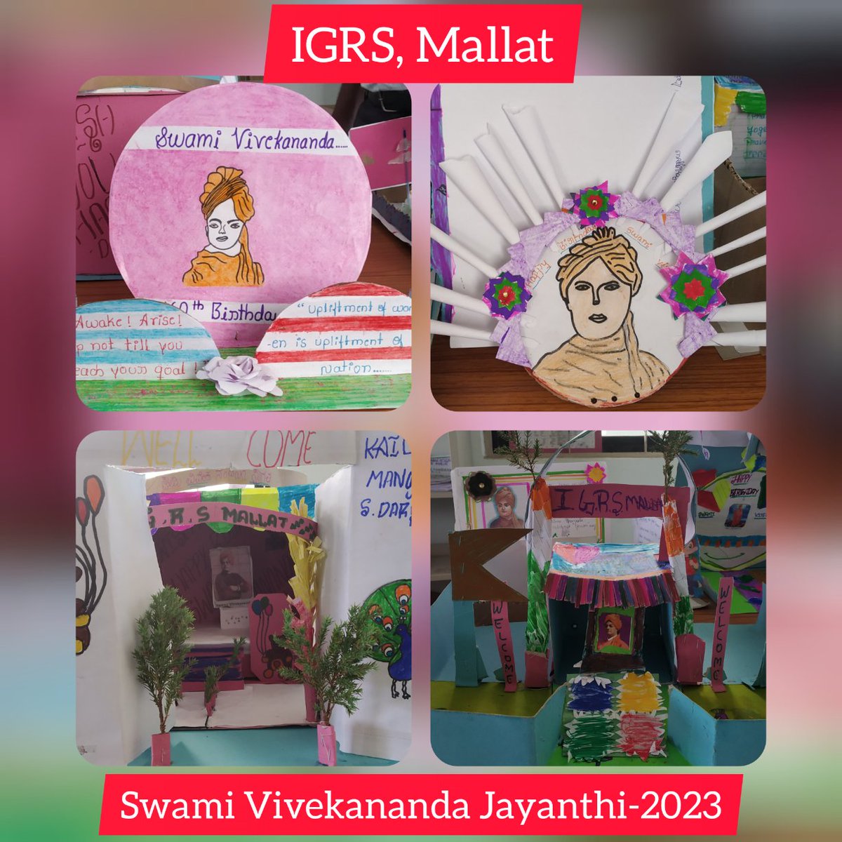 igrsMallat651's tweet photo. Art work by Students on the occasion of Swami Vivekananda Jayanthi Celebration. @SIgrsm 

#YouthDay 

@Captain_Mani72
@SWDGok
@kreisemahithi
@CsClubMallat https://t.co/BTPYOnyDUr