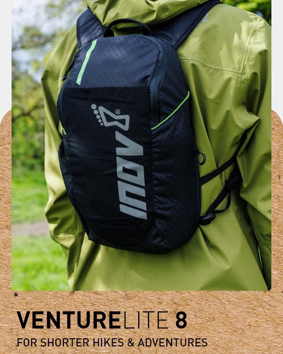 inov_8's tweet photo. WEโVE GOT YOUR BACK!
Our VENTURELITE range of hiking packs feature 8, 18 and 25 litre options, covering all types of adventures ๐ https://t.co/AK5bJN0ZFO
#hiking #fasthiking #backpacking #thruhike #adventure #outdoors https://t.co/NXUoqMg61x