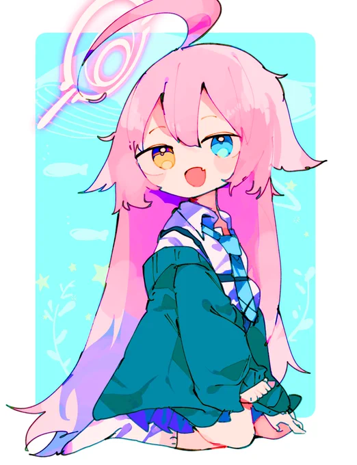 #絵を彩度100にすると超派手 