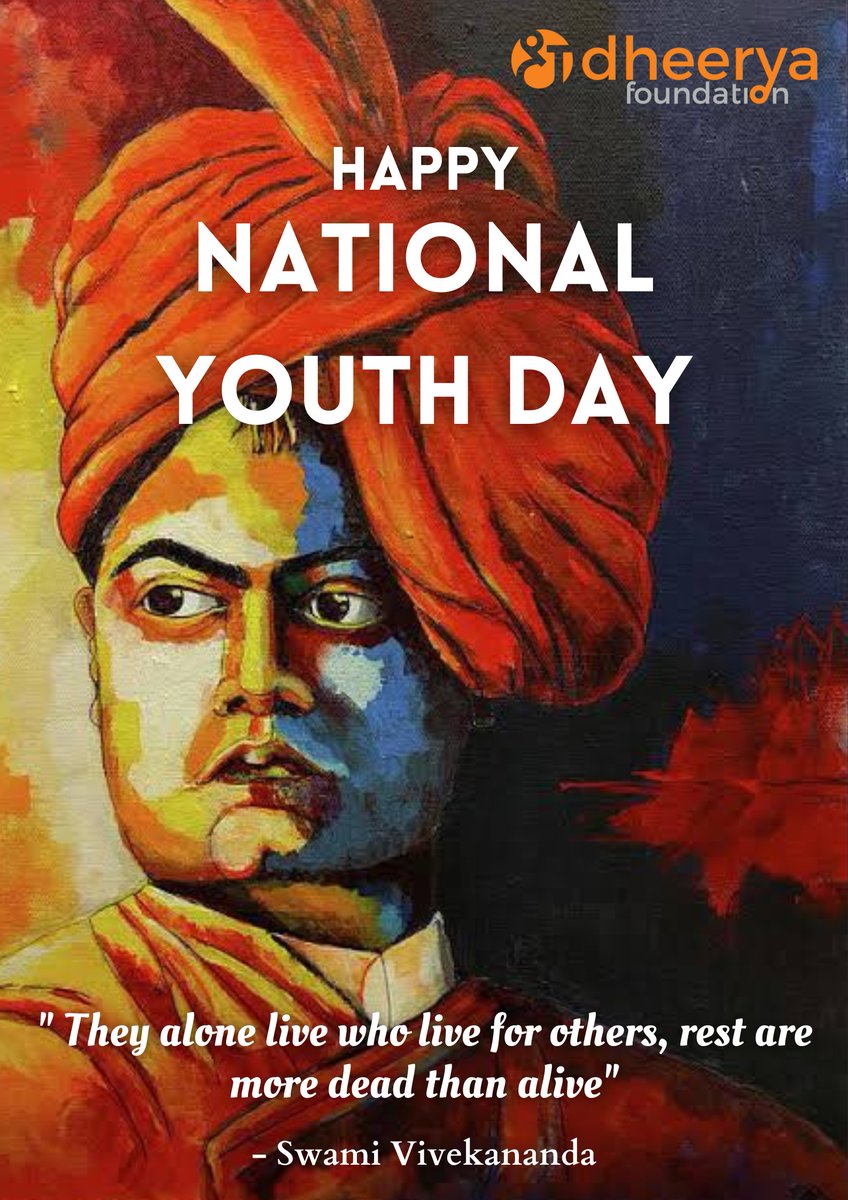 Dheerya_F's tweet photo. Happy National Youth day and Vivekananda jayanti !!

#VivekanandaJayanti #NationalYouthDay #YouthDay #ngoindia https://t.co/shnroELcmZ