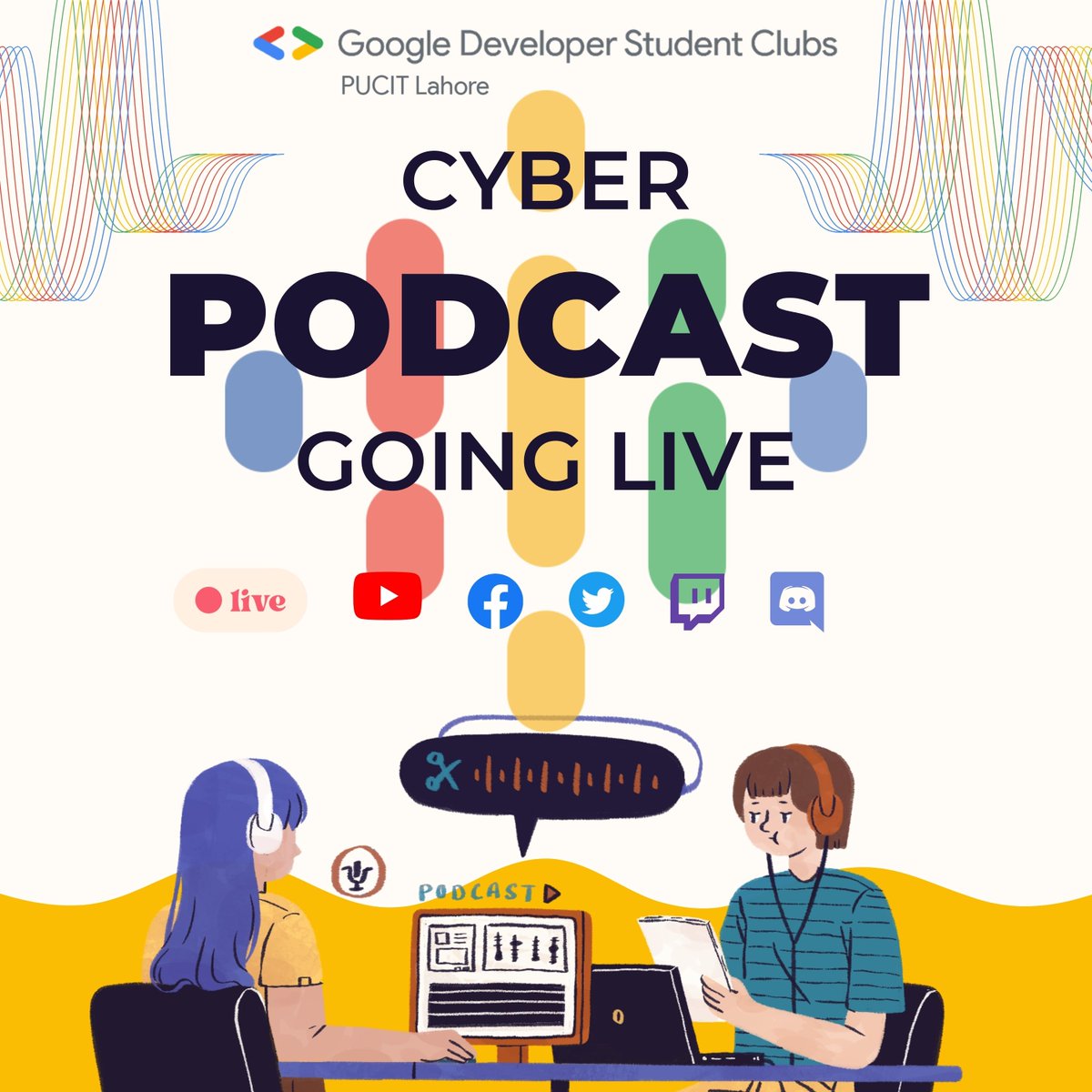 dscpucit's tweet photo. We know you've waited for this. GDSC PUCIT is proud to announce our Cyber Podcast "Ask a Hacker" is now out on YouTube.

Thanks to Huzaifa Khalid and Najam Ul Saqib for joining us and answering the students' queries.

Watch it now on YT with the link below
https://t.co/s5pfBwukIQ https://t.co/pStUSCy9gX