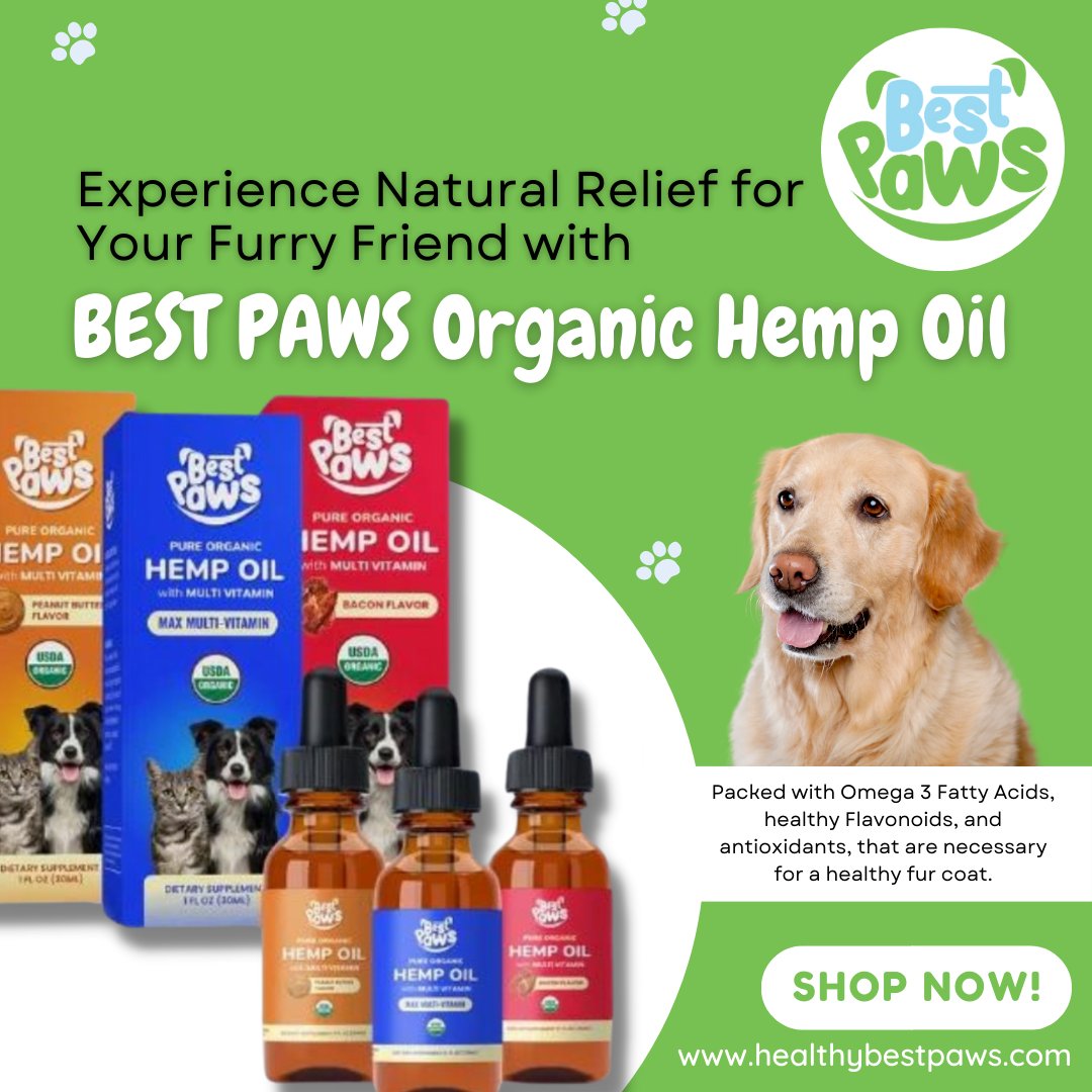 At HEALTHY BEST PAWS, we believe that your furry friends deserve the best. That's why we're proud to offer pure and organic hemp oil for cats and dogs.

#hemp #hempoil #hempoilheals #hempoilfordogs #cbd #naturaloils #naturaloil #naturalflavors  #petcbd #puppies