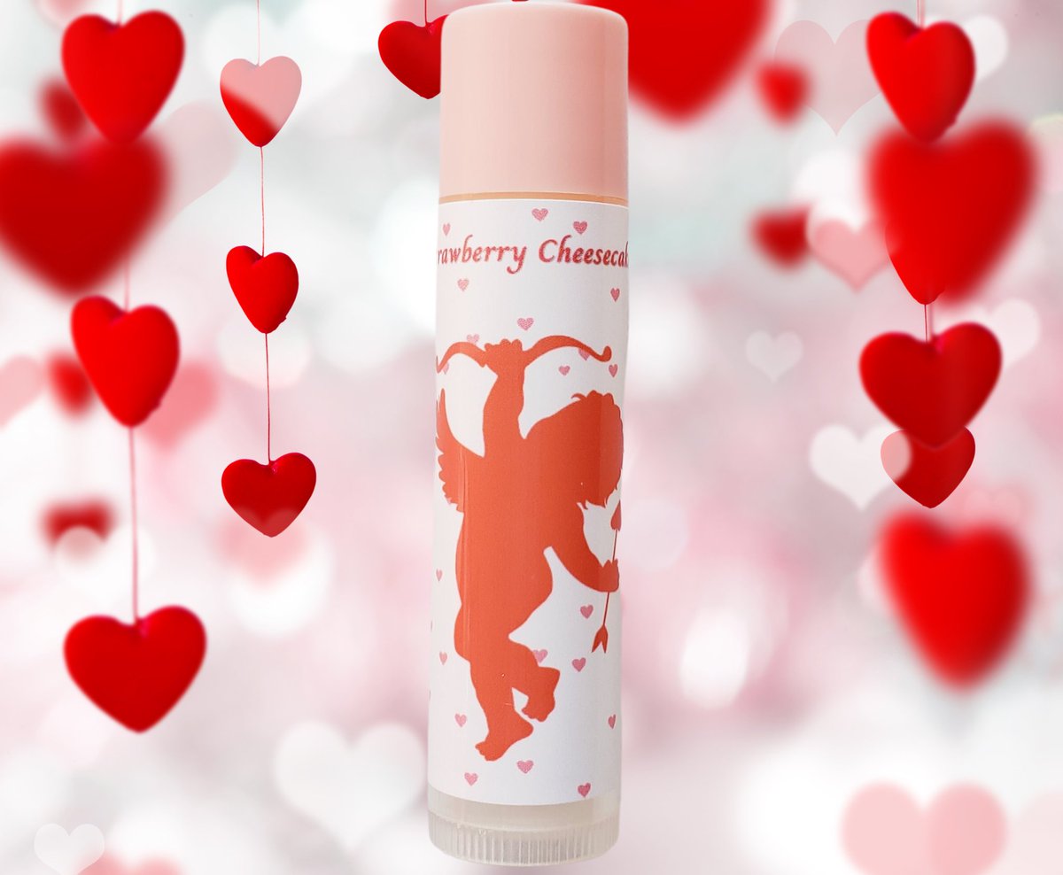 LipBalmsByJess's tweet photo. Get Struck by Cupid this Valentines with this adorable Cupid's Strawberry Cheesecake lip balm 💗https://t.co/jfB6XTNQOA https://t.co/Rkhukx26va