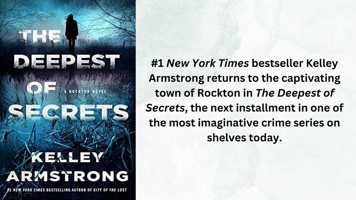 Leading up to book 1 in the spinoff (coming in Feb), the last book in the Rockton series is on sale this month. $2.99 for the ebook at most North American retailers. kelleyarmstrong.com/book/the-deepe…