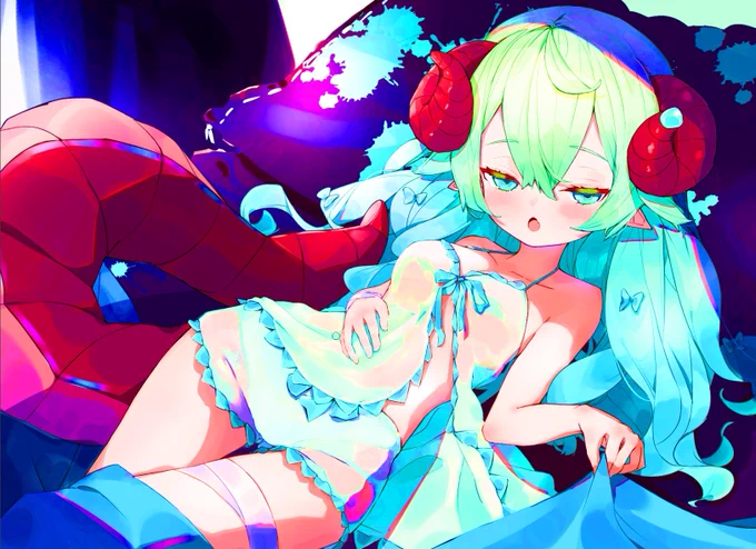 いにしえのPCゲームみたい #絵を彩度100にすると超派手 