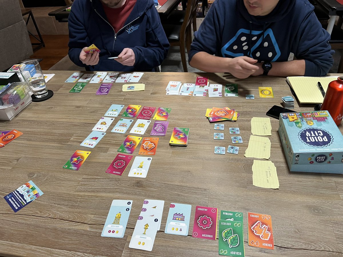 johnzinser's tweet photo. Yesterday at #Larkstone @FlatoutGames and I played multiple prototypes. I was able to play a first draft of a second edition for an AEG favorite game (2024/25) We had multiple guests over for play and pizza. @alderac Larkstone is back! #FPOD https://t.co/4D546zmX9C