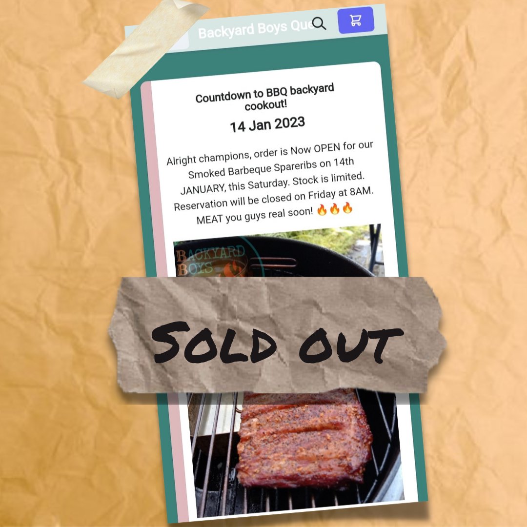 backyardboysque's tweet photo. Sold out for Saturday 14th January 2023. 

Next BBQ cook out to be updated.

#bbqlife https://t.co/TgYz42HTMw