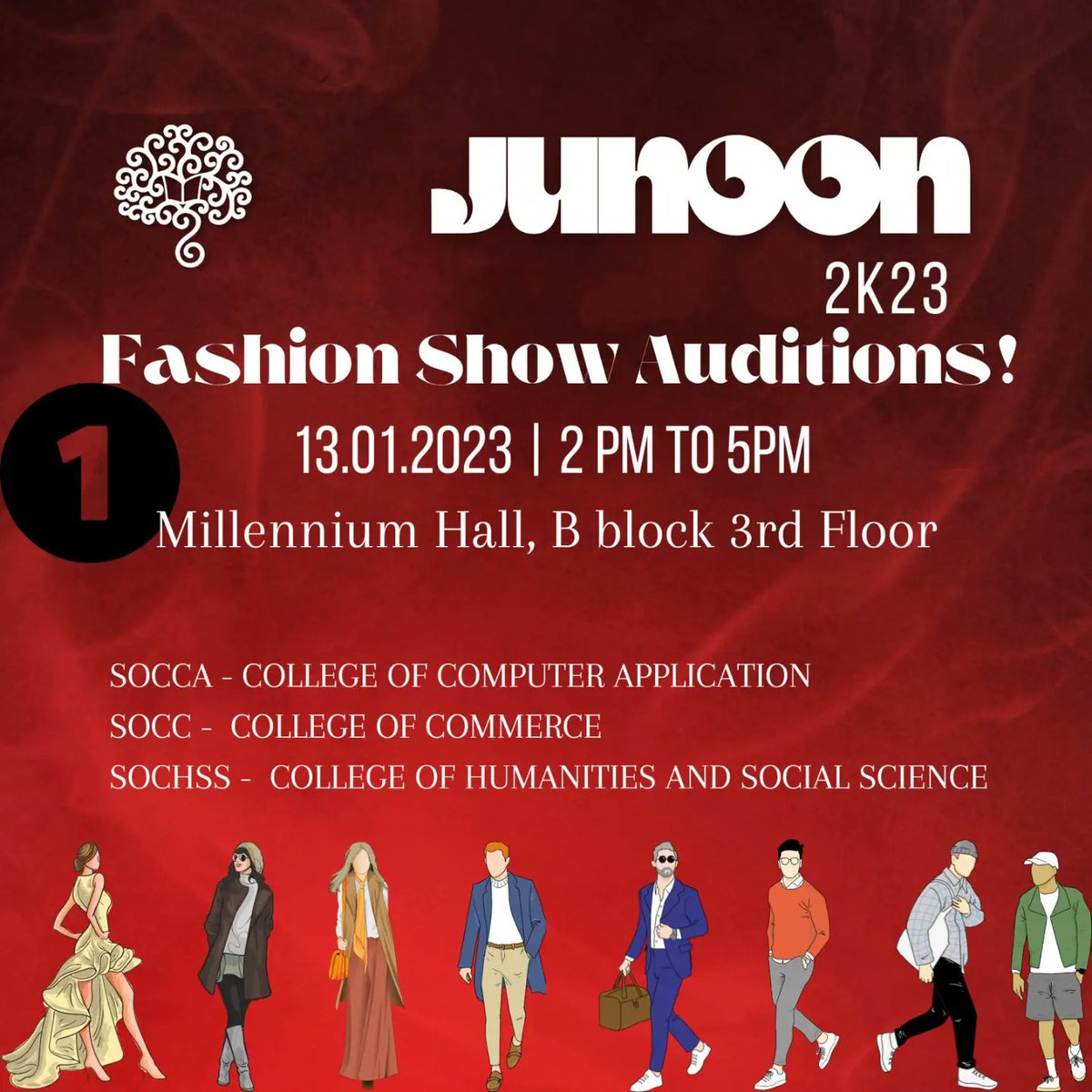 SilverOakUni's tweet photo. AUDITIONS BEGIN!
Make sure you check your college name and go to the allotted location for auditions. The time has come! JAGAO APNA JUNOON AUR MACHA DO DHOOOM!
#silveroakuni #sou #junoon2k23 #junoon2023 #junoon #soujunoon #culfest #danceauditions #auditions #ahmedabad #events https://t.co/F9kRCGKW6p