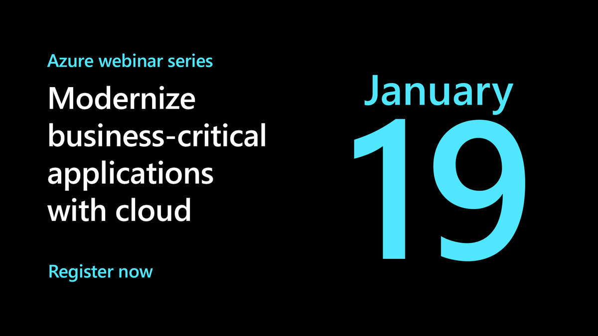 Azure's tweet photo. Moving business-critical apps to the cloud comes with risks and requirements.

Hear insights from Microsoft and Intel practitioners to get an in-depth understanding of the process: https://t.co/uk8QwkkP1y https://t.co/19vU2mdbdI