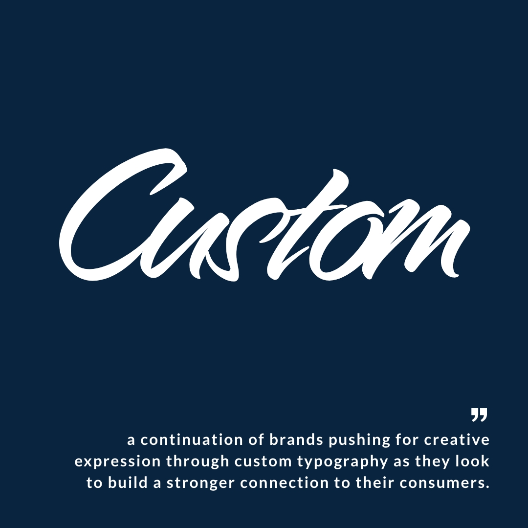 Being the design nerds we are, we geek out on typography trends. Have you noticed any of these in advertising you've seen lately? What is your favorite typeface?

#typefacetrends #2023trends #trending #fonttrends