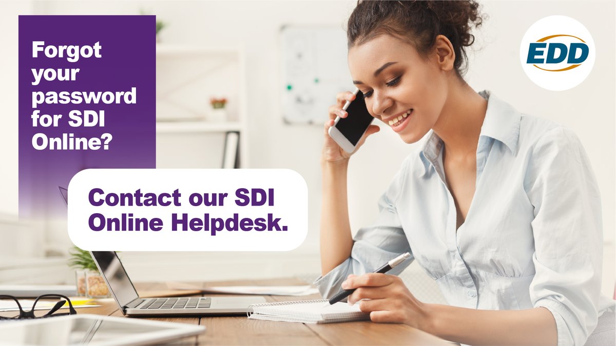 EDD on Twitter: "Have you forgot your password for SDI Online? It