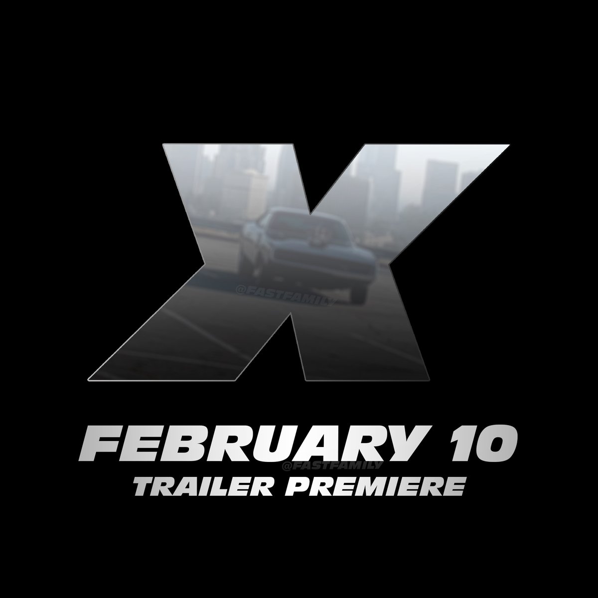 FastFamily's tweet image. ⚡ The #FASTX world premiere trailer will reportedly debut on February 10th, — followed by a new TV spot during the #SuperBowl on Sunday. #F10 #FAST10