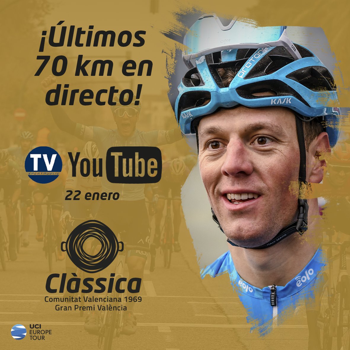 🤔 ¿Se podrá seguir en directo la #ClàssicaCV1969?

✅𝐒 𝐈́✅

Os esperamos el domingo 22 para disfrutar de los últimos 70 km de carrera en el canal de <a href="/sportpublictv/">@sportpublictv</a>.

🔴 The start of the European cycling season live!

🖥️➡️ youtube.com/sportpublictv