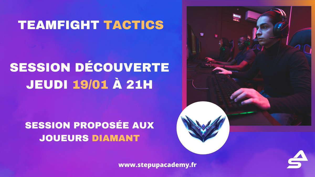 Coaching TFT : session découverte avec <a href="/T0miche/">Tomiche</a> jeudi 19/01 à partir de 21h !

Ce groupe sera dédié aux joueurs de niveau Diamant 🧐 Si vous voulez évoluer dans un environnement dédié à la performance, vous êtes au bon endroit 😉

Inscription gratuite, go DM 🤗
#TeamFightTactics