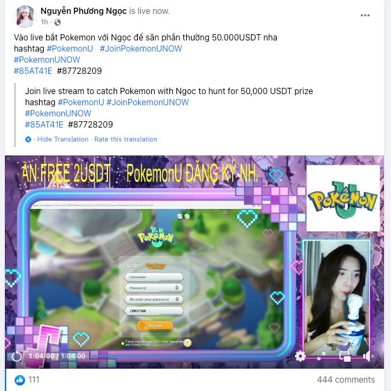 PokemonUGame's tweet photo. Our beautiful winner for 11th January 2023 : #87728209 (FACEBOOK)
Live video, this is interesting. Did anyone saw her on facebook today?
#JoinPokemonUNow #P2E #P2Egames
Lets find the next winner soon.. https://t.co/O2ynzQw8St
