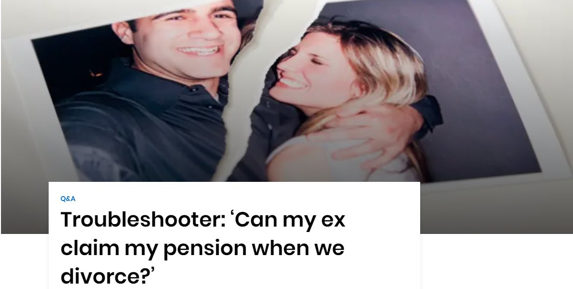 Family and #divorcelawyer <a href="/AndreouAnnabel/">Annabel Andreou</a> has responded to a reader in <a href="/TimesMoney/">TimesMoney</a> who asked the question ‘Can my ex claim my pension when we divorce? Read here for #divorceadvice on #pensionsplitting and other financial tips👉bit.ly/3kdzEgZ  #divorceandpensions